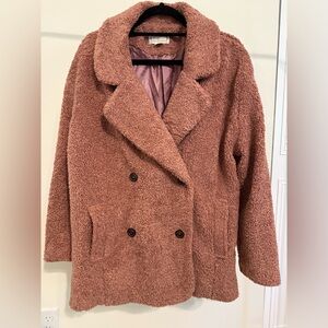 Love Riche Double Breasted Teddy Coat